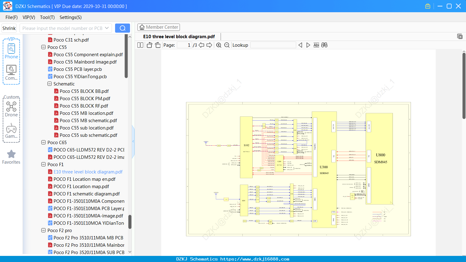 XiaoMi E10 Three Level Block Diagram